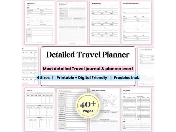Download Travel Journal, Packing List, Itinerary - Pack Collection