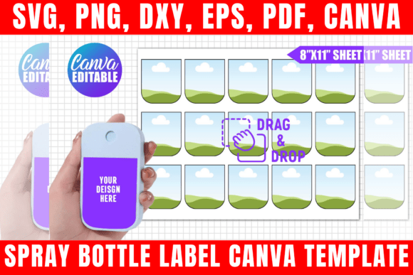 Download Spray Bottle Label Canva Template - Canva Collection