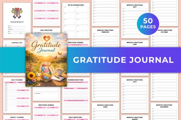 Download Gratitude Journal Canva KDP Graphic - Canva Collection