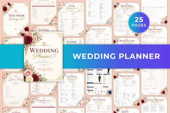 Download Wedding Planner KDP Graphic - Wedding planner Collection