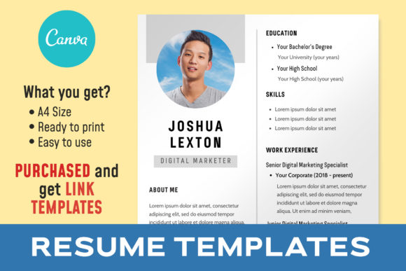 Download Simple Resume Templates | CANVA Template - Canva Collection
