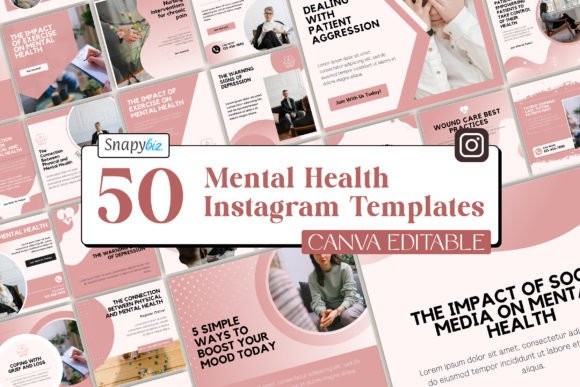 Download Mental Health Instagram Canva Templates - Canva Collection