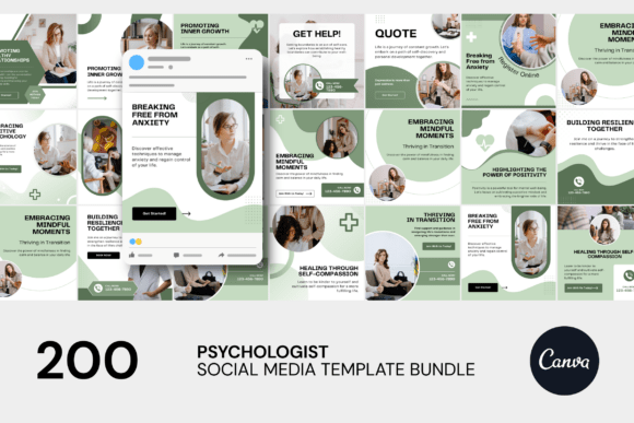 Download Psychology Social Media Canva Bundle - Canva Collection