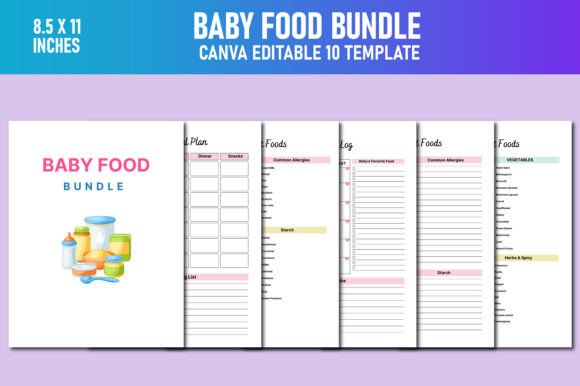 Download Baby Food Bundle Canva KDP Interiors - Canva Collection