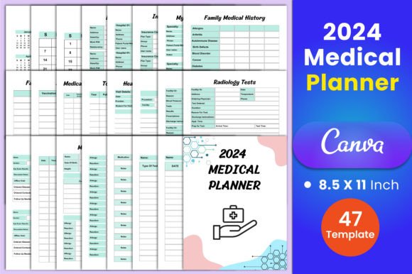 Download 2024 Medical Planner Canva Interior - Canva Collection