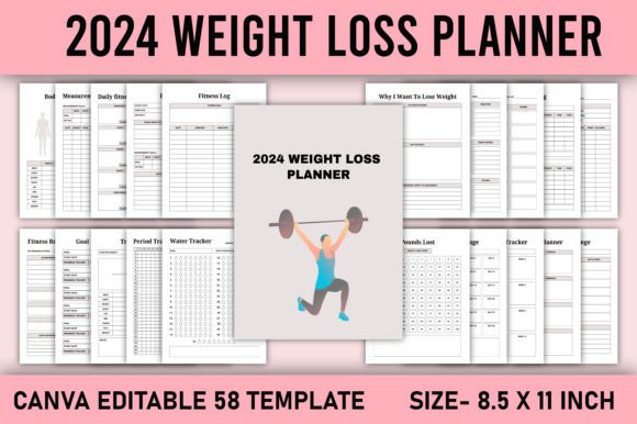 Download 2024 Weight Loss Planner Canva Template - Canva Collection