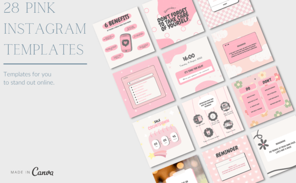 Download Pink Instagram Canva Templates - Canva Collection