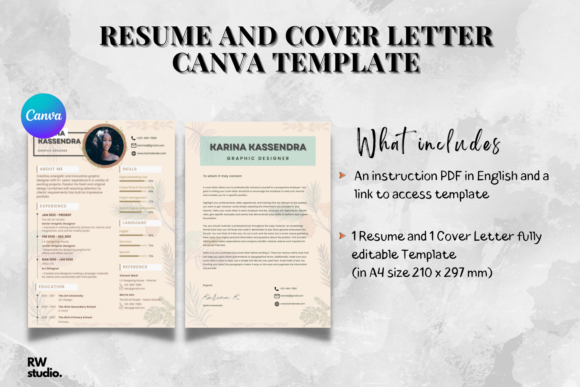 Download Resume and Cover Letter Canva Template - Canva Collection