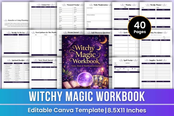 Download Witchy Magic Workbook Canva Kdp Interior - Canva Collection