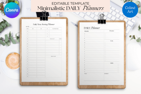 Download Canva Minimalist Daily Planner Templates - Canva Collection