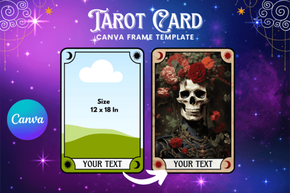 Download Tarot Card Canva Frame Editable Template - Canva Collection