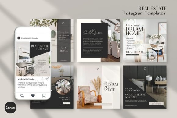 Download Real Estate Instagram Templates CANVA - Canva Collection