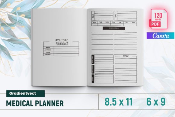 Download (KDP) Medical Planner Canva - Canva Collection