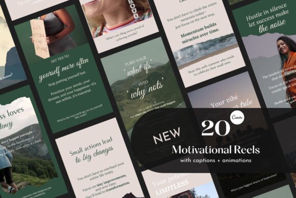 Download 20 Motivational Canva Templates | Reels - Canva Collection