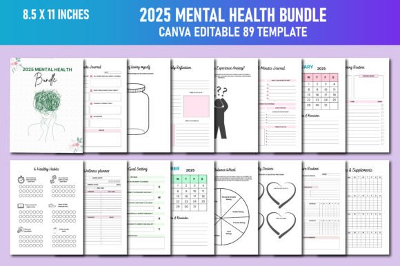 Download 2025 Mental Health Bundle Canva KDP - Canva Collection