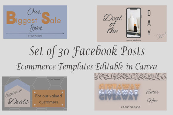Download Facebook Templates Canva Set of 30 - Canva Collection