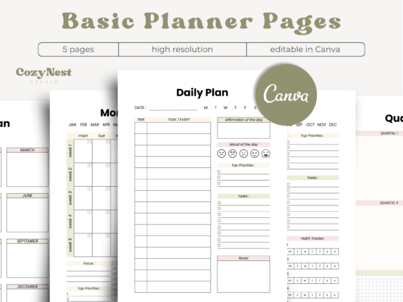 Download Canva Planner Template Bundle Printable - Canva Collection