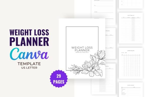Download Weight Loss Planner | Canva Template - Canva Collection