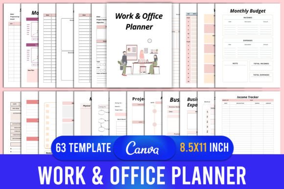 Download Work &amp; Office Planner Canva Template - Canva Collection