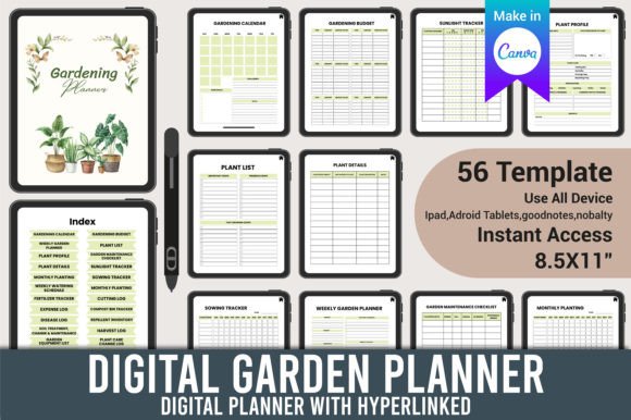 Download Digital Garden Planner Canva Template - Canva Collection