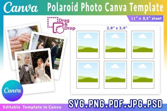 Download Polaroid Photo Canva Editable Template - Canva Collection