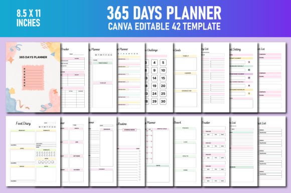 Download 365 Days Planner Canva KDP - Canva Collection
