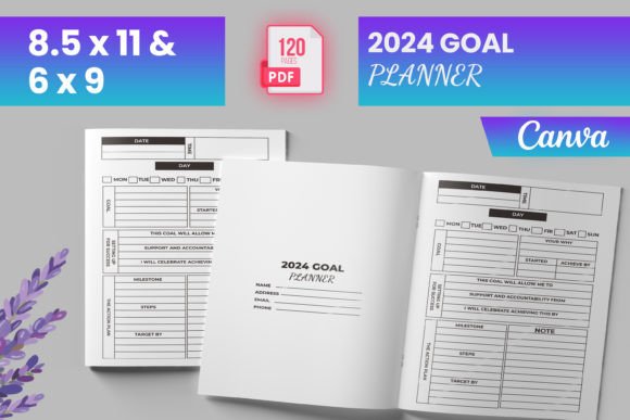 Download 2024 Goal Planner Canva (KDP) - Canva Collection