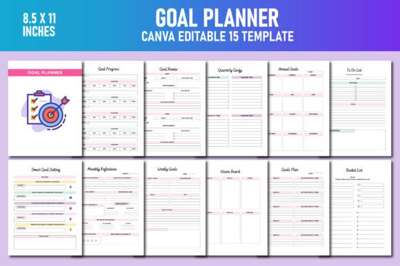 Download Goal Planner Canva KDP - Canva Collection