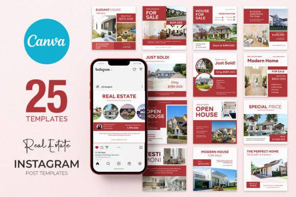 Download 25 Real Estate Instagram Templates CANVA - Canva Collection
