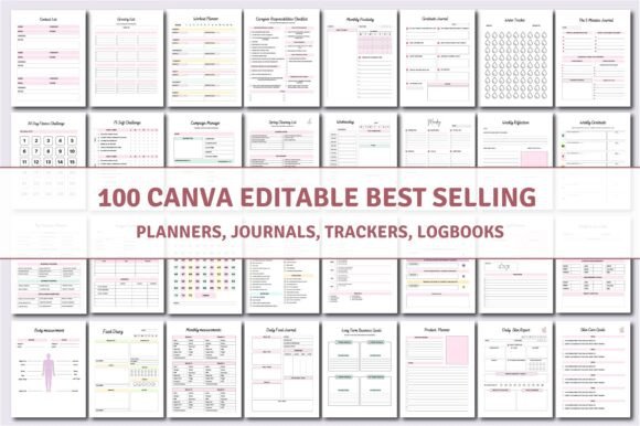 Download 100 Editable Canva Planners Templates - Canva Collection