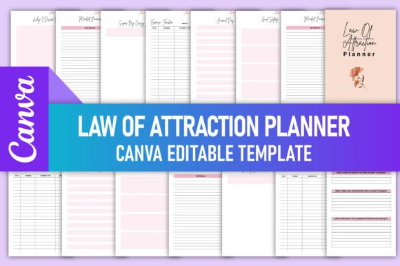 Download Law of Attraction Planner Canva Template - Canva Collection