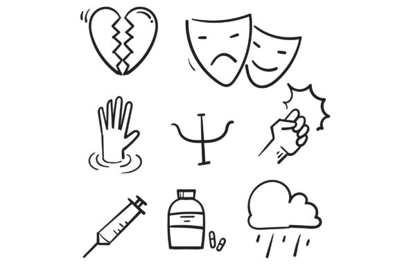 Download Doodle Set of Psychology Related - Premium Bundle