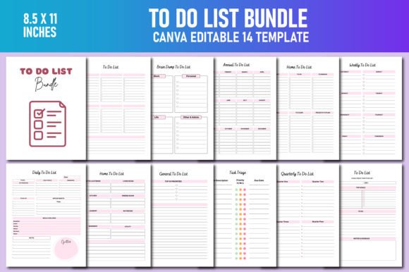 Download To Do List Bundle Canva KDP - Canva Collection
