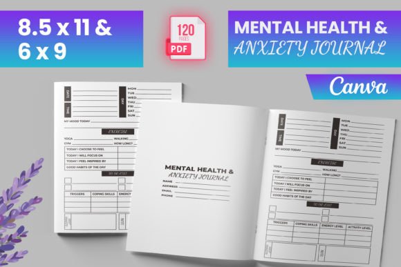 Download Mental Health &amp; Anxiety Journal Canva - Canva Collection