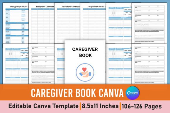 Download Editable Caregiver Book Canva Interior - Canva Collection