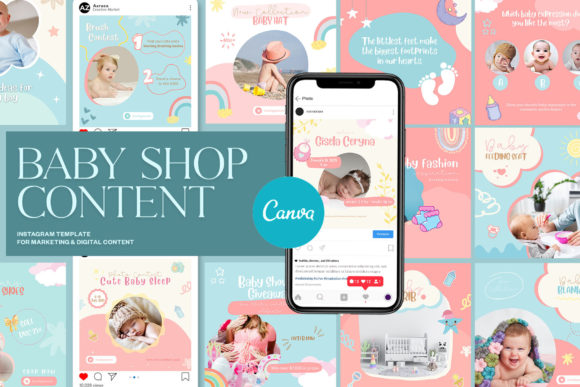 Download Baby Content Instagram | CANVA Templates - Canva Collection