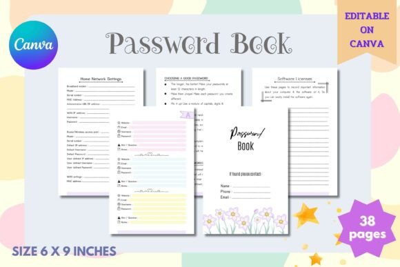 Download Password Log Book - Canva Template - Canva Collection