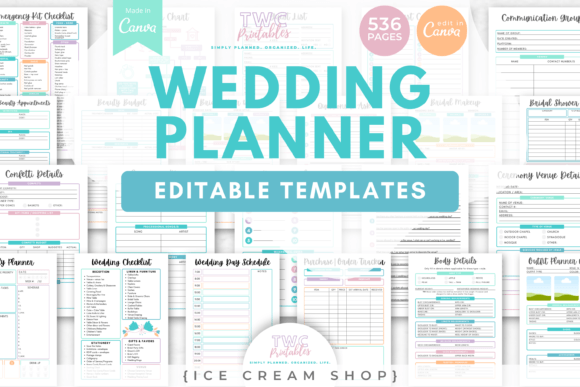 Download Wedding Planner Canva Templates | ICE - Canva Collection