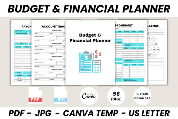 Download Budget &amp; Financial Planner Canva Temp - Canva Collection