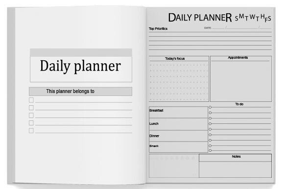 Download Daily Planner KDP Interior Printable - Premium Resources