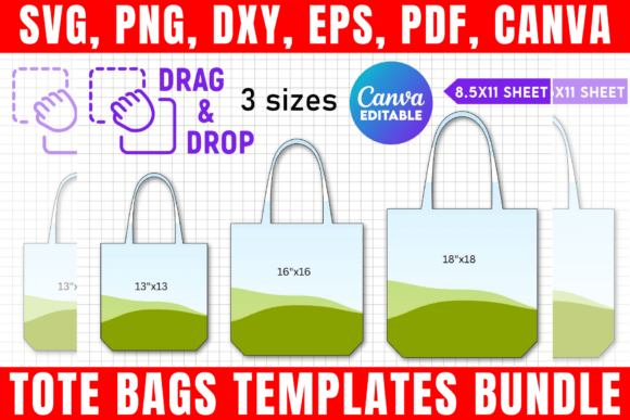 Download Tote Bags Canva Templates Bundle - Canva Collection